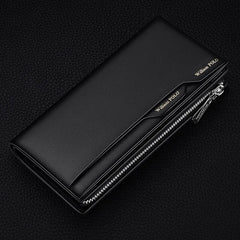 Men's leather handbag, multifunctional long wallet