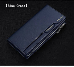 Men's leather handbag, multifunctional long wallet