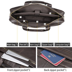 Laptop Bag Men Leather Bags Men's Briefcases Bags