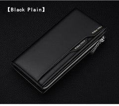 Men's leather handbag, multifunctional long wallet