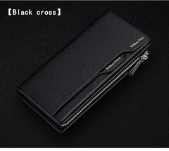 Men's leather handbag, multifunctional long wallet