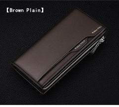 Men's leather handbag, multifunctional long wallet