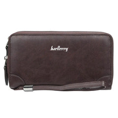 Baellerry Men's Long Purse Men Wallets Double Zipper