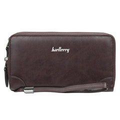Baellerry Men's Long Purse Men Wallets Double Zipper