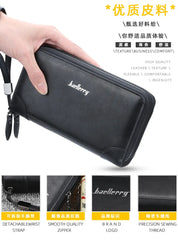 Baellerry Men's Long Purse Men Wallets Double Zipper