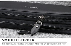 Baellerry Men's Long Purse Men Wallets Double Zipper