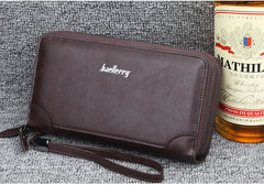 Baellerry Men's Long Purse Men Wallets Double Zipper