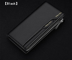 Men's leather handbag, multifunctional long wallet