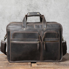 Vintage Men's Vintage Genuine Leather Briefcase Laptop Bag