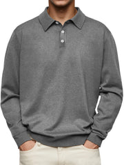 Men's Long Sleeve Polo Shirts  Casual Polos Men Tops