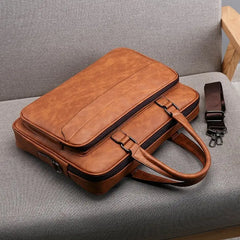 Men Bussiness Bag Large Capacity Pu Leather Luxury