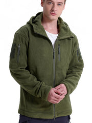 Men's Tactical Fleece Jacket Winter Warm  Hoodies Coats