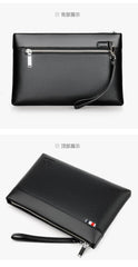Men's Casual Business Large Capacity Clutch Leather Bag