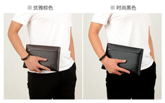 Men's Casual Business Large Capacity Clutch Leather Bag