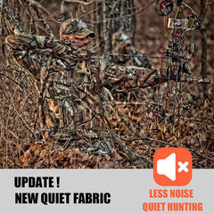 Men's Quiet Softshell Camouflage Hunting Jacket Hooded Coat