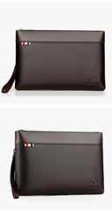 Men's Casual Business Large Capacity Clutch Leather Bag
