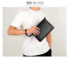 Men's Casual Business Large Capacity Clutch Leather Bag