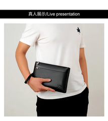 Men's Casual Business Large Capacity Clutch Leather Bag