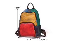 Casual Daily Genuine Leather Backpack Woman Unique