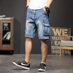 Men's Denim Shorts Cargo Multi pocket Baggy