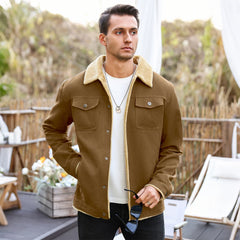 Men's Jackets Winter Warm Waterproof Fleece Coat