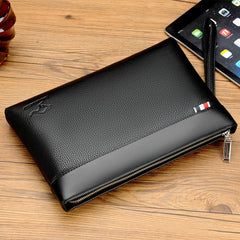 Men's Casual Business Large Capacity Clutch Leather Bag