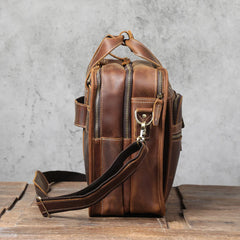 Vintage Men's Vintage Genuine Leather Briefcase Laptop Bag