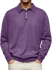 Men's Long Sleeve Polo Shirts  Casual Polos Men Tops