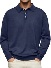 Men's Long Sleeve Polo Shirts  Casual Polos Men Tops