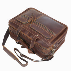 Vintage Men's Vintage Genuine Leather Briefcase Laptop Bag