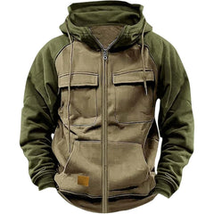 Men's Hooded Sweatshirt Zipper Fleece Jacket Warm