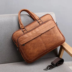 Men Bussiness Bag Large Capacity Pu Leather Luxury