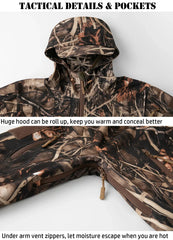 Men's Silent Camouflage Hunting Jacket Soft Outdoor Jackets