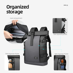 Heroic Knight Roll Top Backpack Waterproof Men