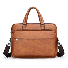 Men Bussiness Bag Large Capacity Pu Leather Luxury