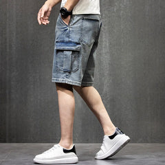 Men's Denim Shorts Cargo Multi pocket Baggy