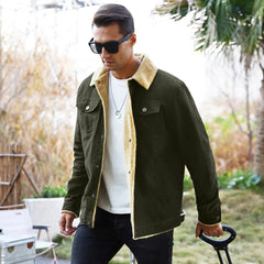 Men's Jackets Winter Warm Waterproof Fleece Coat