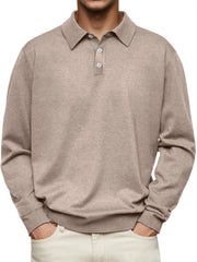Men's Long Sleeve Polo Shirts  Casual Polos Men Tops