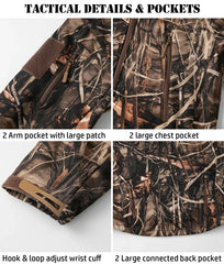 Men's Silent Camouflage Hunting Jacket Soft Outdoor Jackets
