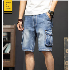 Men's Denim Shorts Cargo Multi pocket Baggy