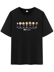 Unisex Anime Pattern T-Shirt,Graphic Short Shirt