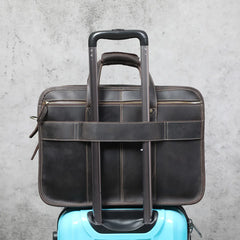 Vintage Men's Vintage Genuine Leather Briefcase Laptop Bag