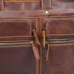 Vintage Men's Vintage Genuine Leather Briefcase Laptop Bag
