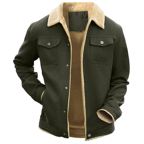 Men's Jackets Winter Warm Waterproof Fleece Coat