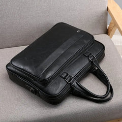 Men Bussiness Bag Large Capacity Pu Leather Luxury
