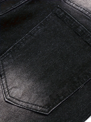 Men's Distressed Grey Jeans Trendy Casual Trousers