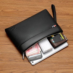 Men's Casual Business Large Capacity Clutch Leather Bag