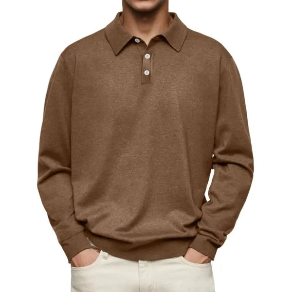 Men's Long Sleeve Polo Shirts  Casual Polos Men Tops