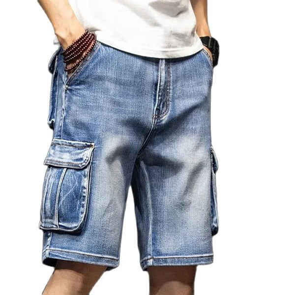 Men's Denim Shorts Cargo Multi pocket Baggy