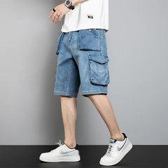 Men's Denim Shorts Cargo Multi pocket Baggy